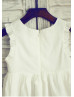 Ivory Cotton Flower Girl Dress With Bows